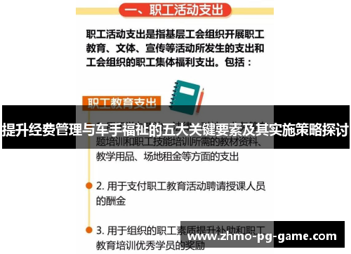 提升经费管理与车手福祉的五大关键要素及其实施策略探讨
