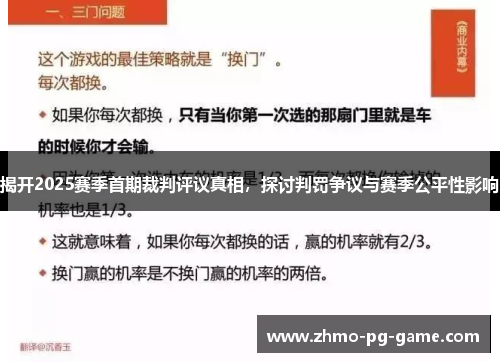 揭开2025赛季首期裁判评议真相，探讨判罚争议与赛季公平性影响